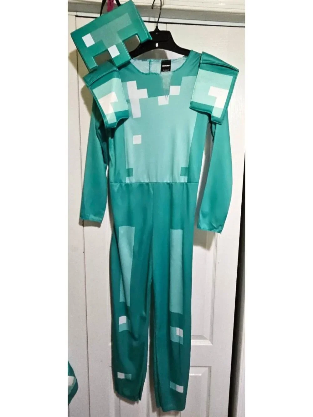 Minecraft Armor Costume Kids 10-12 Pixelated Steve Alex Helmet Mask Disguise